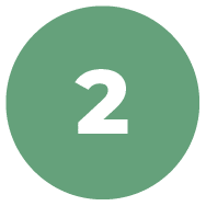 Number 2 inside a green circle, reminiscent of a van conversion layout.